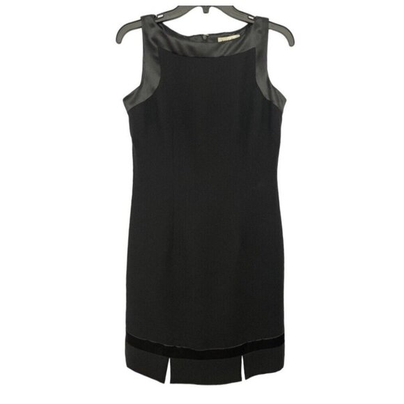 AMANDA SMITH Little Black Dress Size 6 Sleeveless Mini Bottom Splits Semi-Formal - Picture 4 of 11